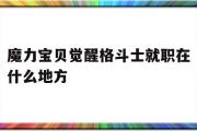 魔力宝物醒觉肉搏士就职在什么处所的简单介绍