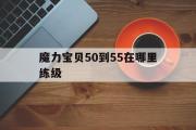 魔力宝物50到55在哪里练级-魔力宝物50到55在哪里练级好