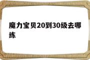 魔力宝贝20到30级去哪练-魔力宝贝30到40级练级地点